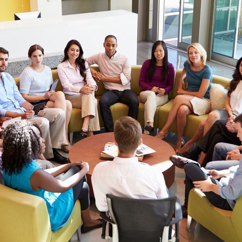 People in Circle Sitting